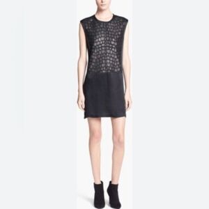 Helmut Lang Black Textured Mini Dress